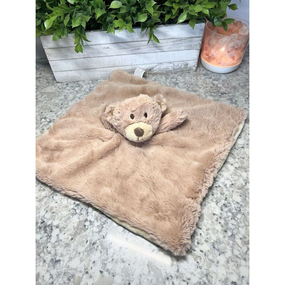 Kellytoy Brown Teddy Bear‎ Lovey Rattle Plush Baby Security Blanket